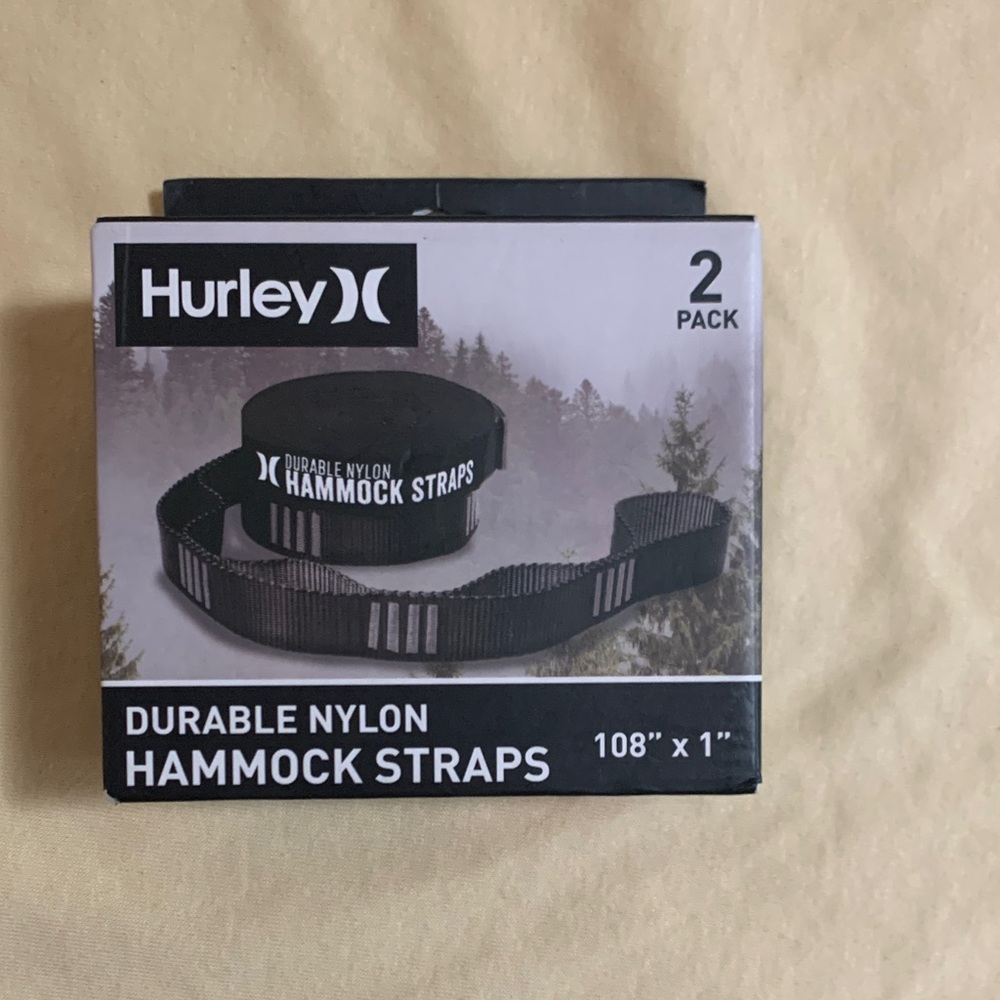 Hurley Black Nylon Hammock Straps